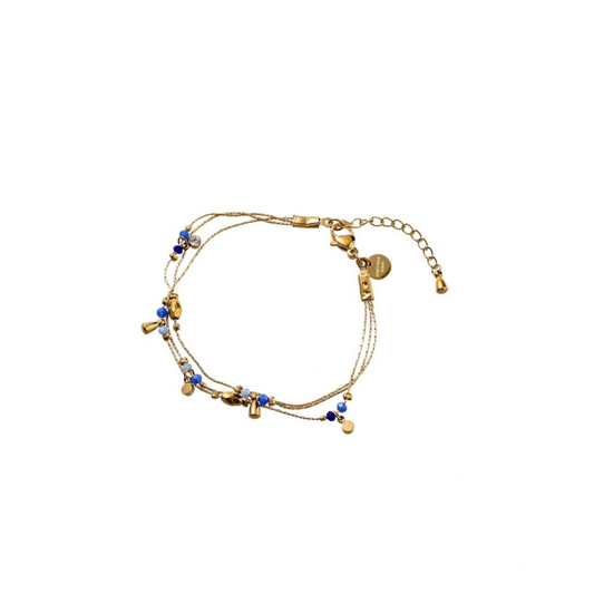 Bracelet | 3 Lines | 14K | Dark blue | B56316-2 | Day&Eve | Stainless steel