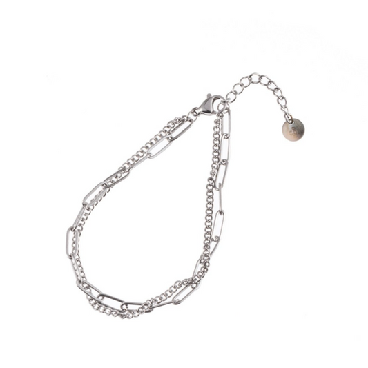 Bracelet | Double chain | RH | B1251-1 | Day&Eve | Stainless steel