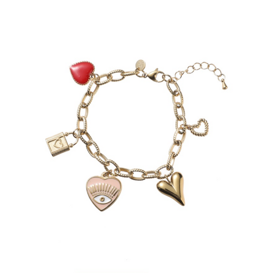 Bracelet | Lover Charms | 14K | B5355-2 | Day&Eve | Stainless steel