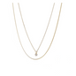 Necklace | Double | 14K | Crystal | N56082-1 | Day&Eve | Stainless steel