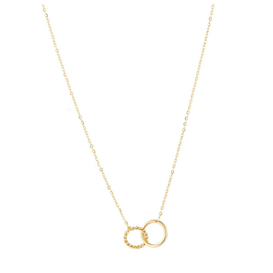 Necklace | Double Hoop | 14K | N2742-2 | Day&Eve | Stainless steel
