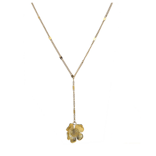 Necklace | Y Flower | 14K | N56083-2 | Day&Eve | Stainless steel