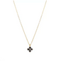 Necklace | Stone clover | 14K | Black | N56029-2 | Day&Eve | Stainless steel