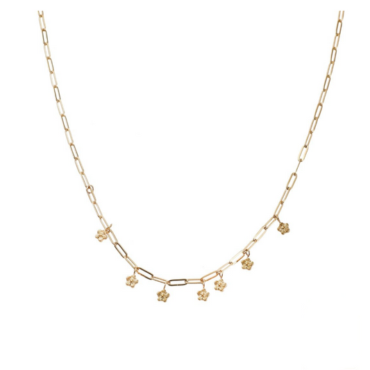 Necklace | Flower Pendants | 14K |  N56036-2 | Day&Eve | Stainless steel