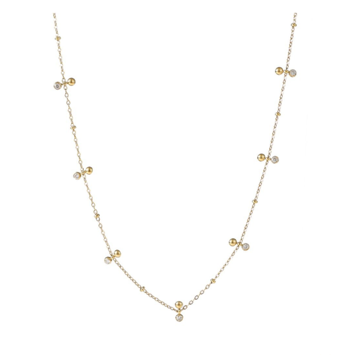 Necklace | Double Dots | 14K | N56337-2 | Day&Eve | Stainless steel