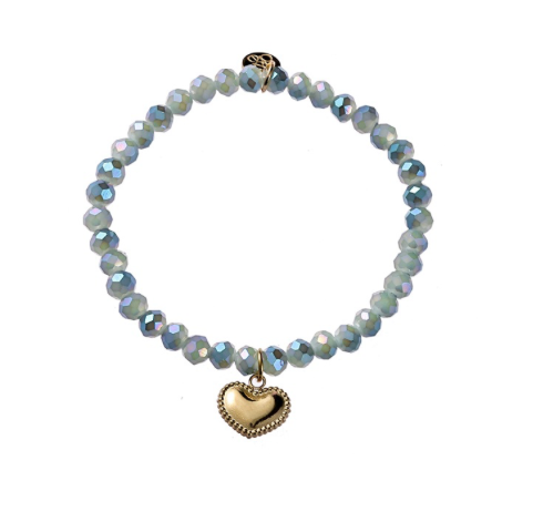 Kids Bracelet | Heart Charm | Petrol | TB2950-61-2 | Day&Eve