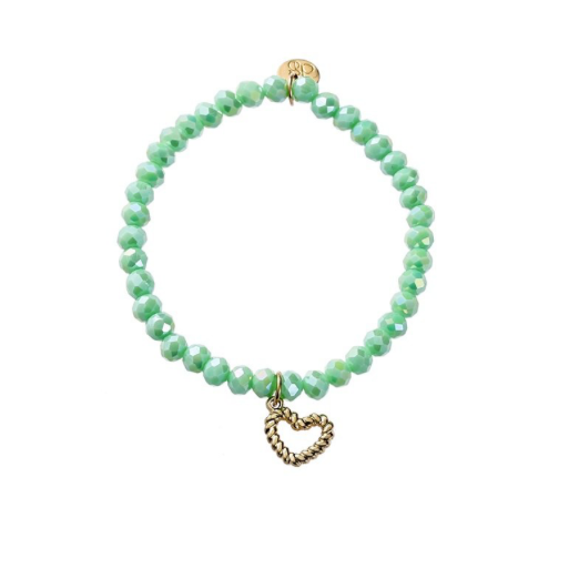 Kids Bracelet | Open Heart Charm | Mint | TB2950-62-2 | Day&Eve