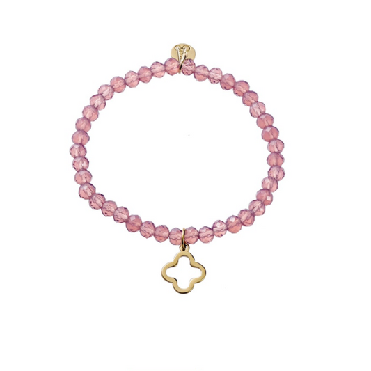 Kids Bracelet | Open Clover Charm | Purple | TB2950-67-2 | Day&Eve