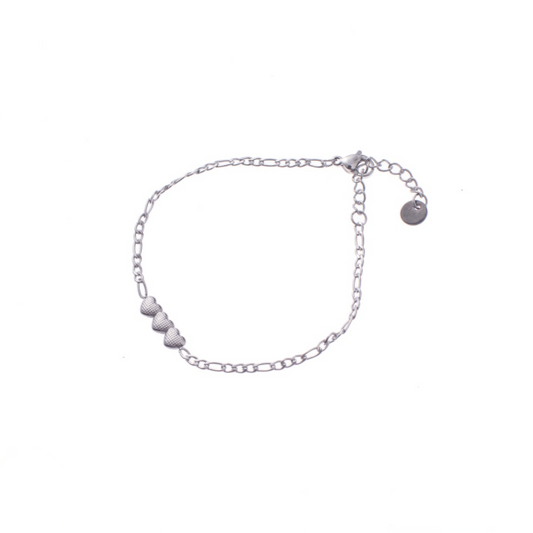Kids Bracelet | 3 Small Hearts | RH | TB3207-1 | Day&eve | Stainless steel