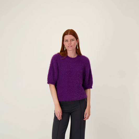 Fluffy Trui Met Ronde Hals