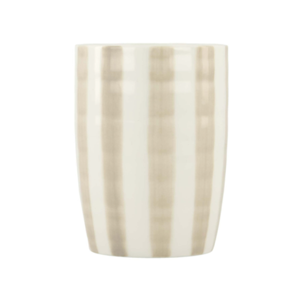 Zusss | Koffiemok streep | Wit - Zand