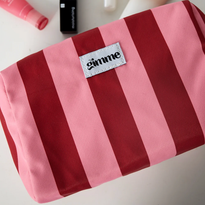 Make-up tas | Streep | Rood - Roze