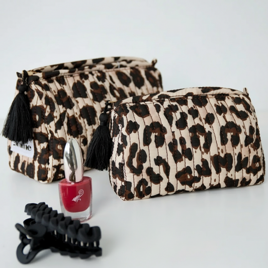 Make-up tas | Luipaard | Middel