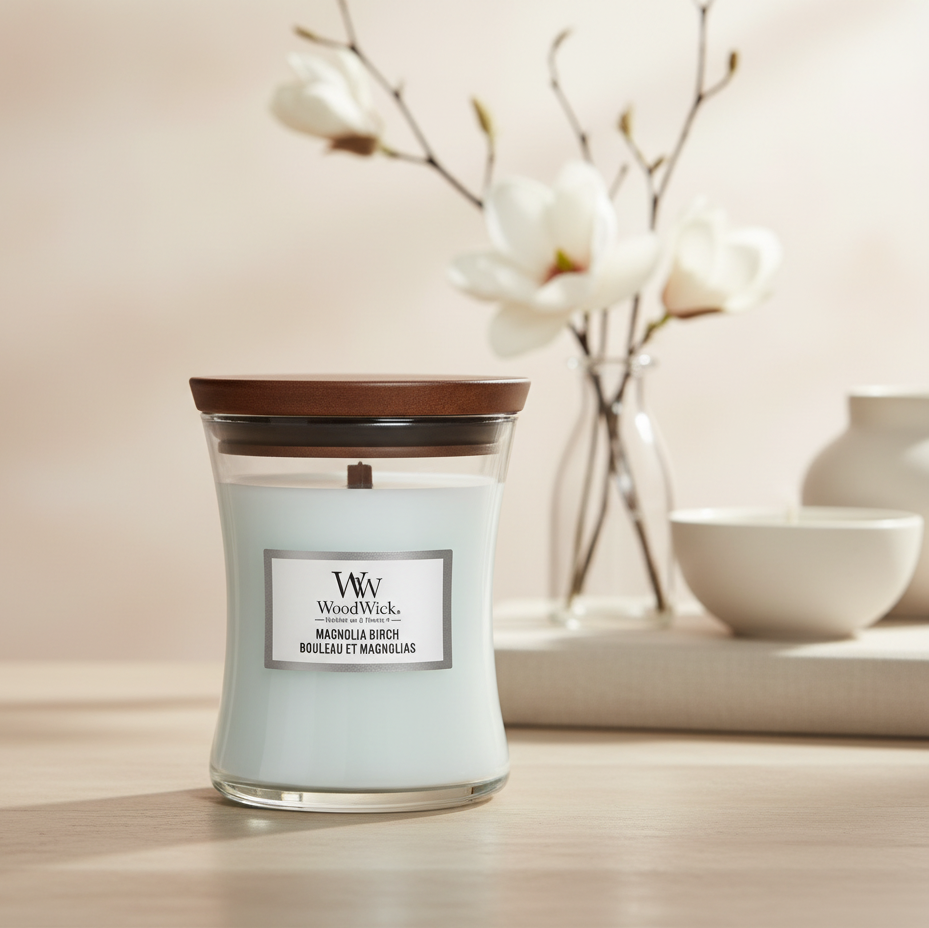 WoodWick | Medium Candle | Magnolia Birch