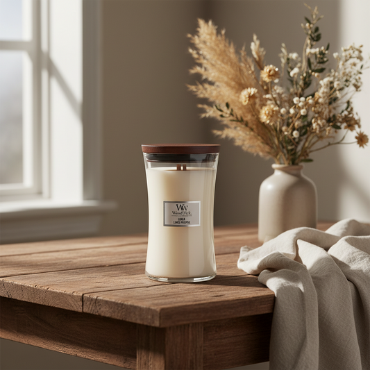 Woodwick | Large Candle | Linen