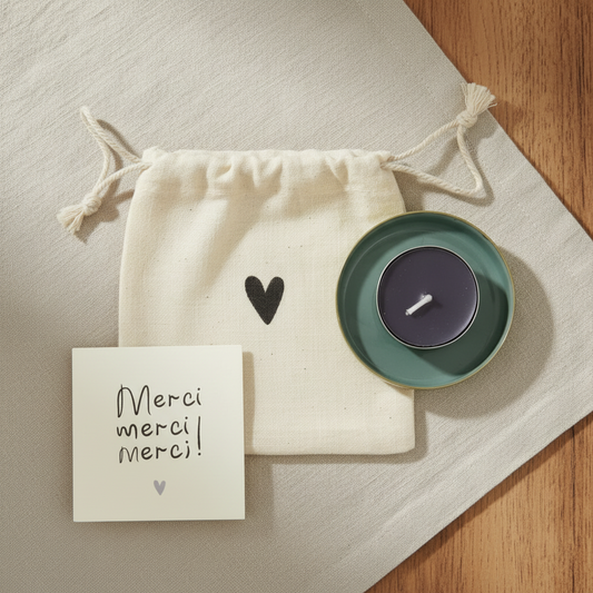 Waxinelichthouder | Metaal In Zakje | Merci