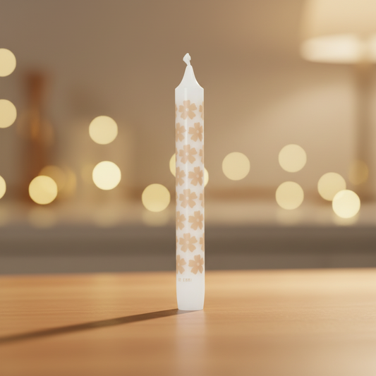 Rustik Lys | Diner Kaars | Marigold | Perzik