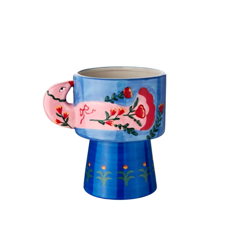 Aardewerk vaas | Sapphire crest | Keramiek | 20x15x20cm