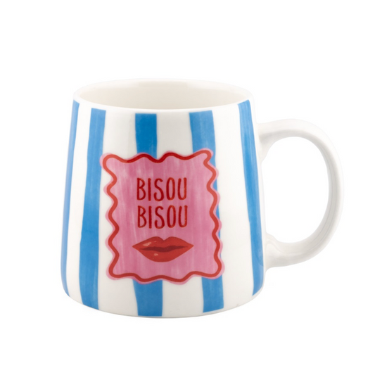 Mok | Amore | bisou bisou | Keramiek | 12,6x9,2x9,5cm