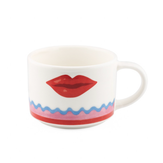 Koffiemok | Amore met oor | Keramiek | 11x6x6,9cm