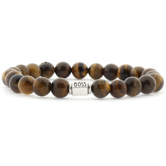 Qoss Job Herenarmband - Tiger Eye Natuursteen