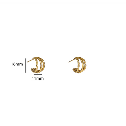 3way Hoop | 14K | E56211-2 | Day&Eve | Stainless steel