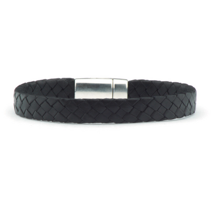 Qoss | Heren armband | Dirk | Leer | Zwart