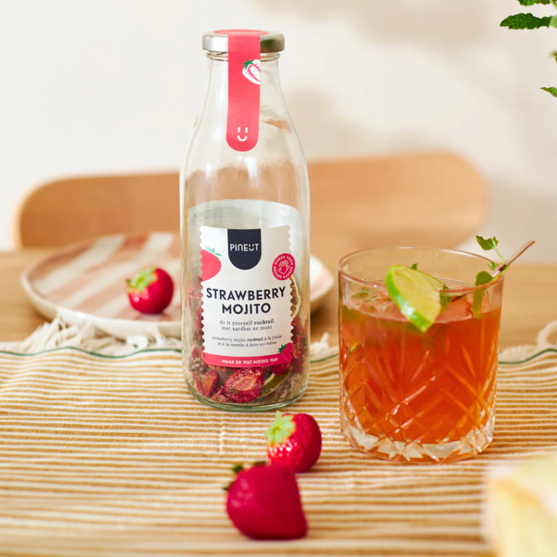 DIY Cocktail | Strawberry Mojito | Bottle | BIO