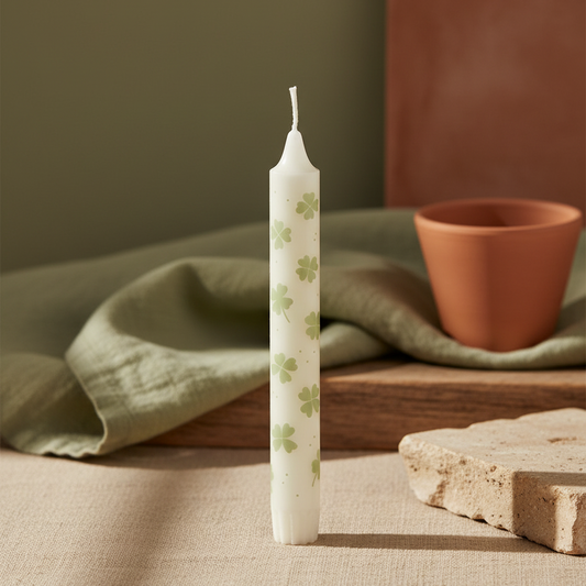 Rustik Lys | Diner Kaars | Klaver