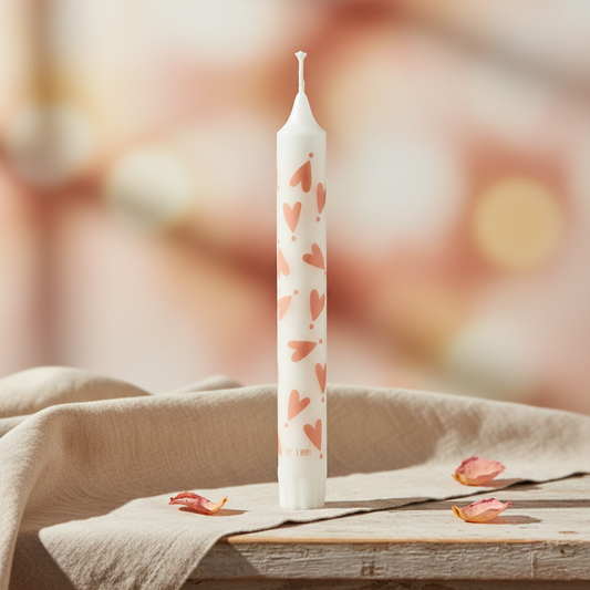 Rustik Lys | Diner Kaars | Cheerful Hearts