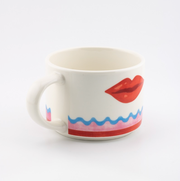 Koffiemok | Amore met oor | Keramiek | 11x6x6,9cm