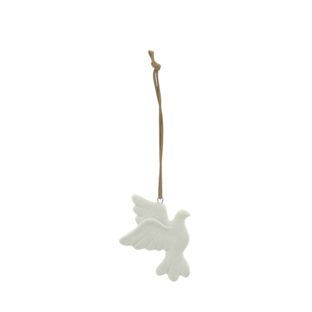 Porseleinen Ornament Duif Gesloten Vleugels