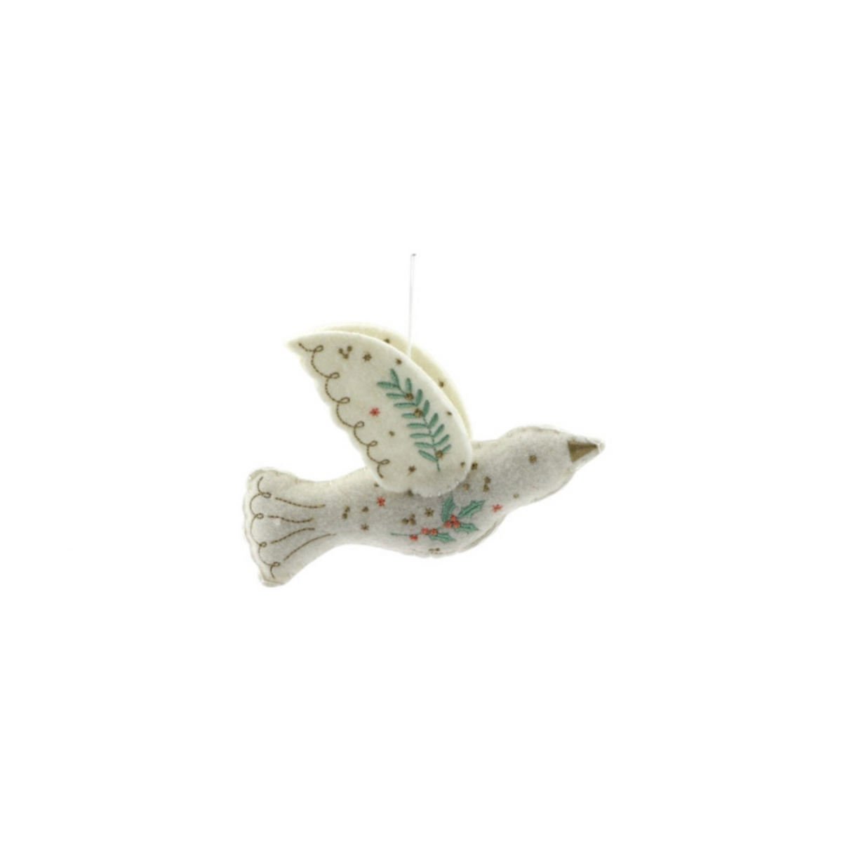 Vilten Ornament Vliegende Duif