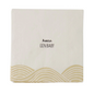 Servetten Hoera Baby Off White Zand