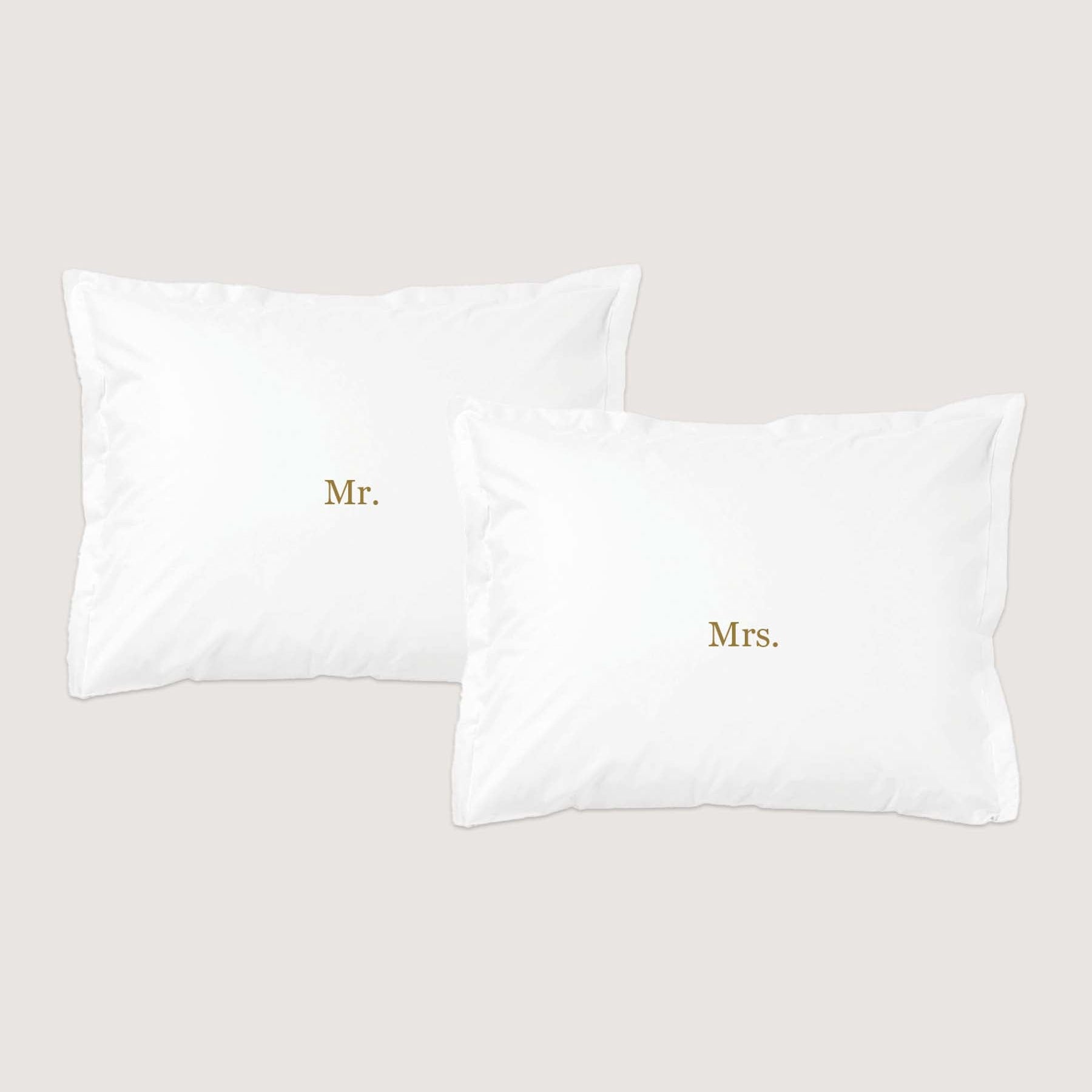 Set Van 2 Kussenslopen Mr & Mrs