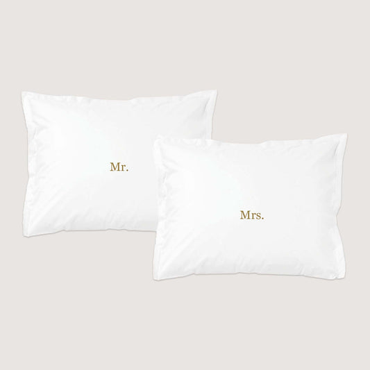 Set Van 2 Kussenslopen Mr & Mrs