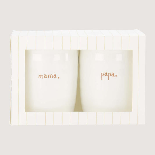 Set van 2 mokken mama & papa