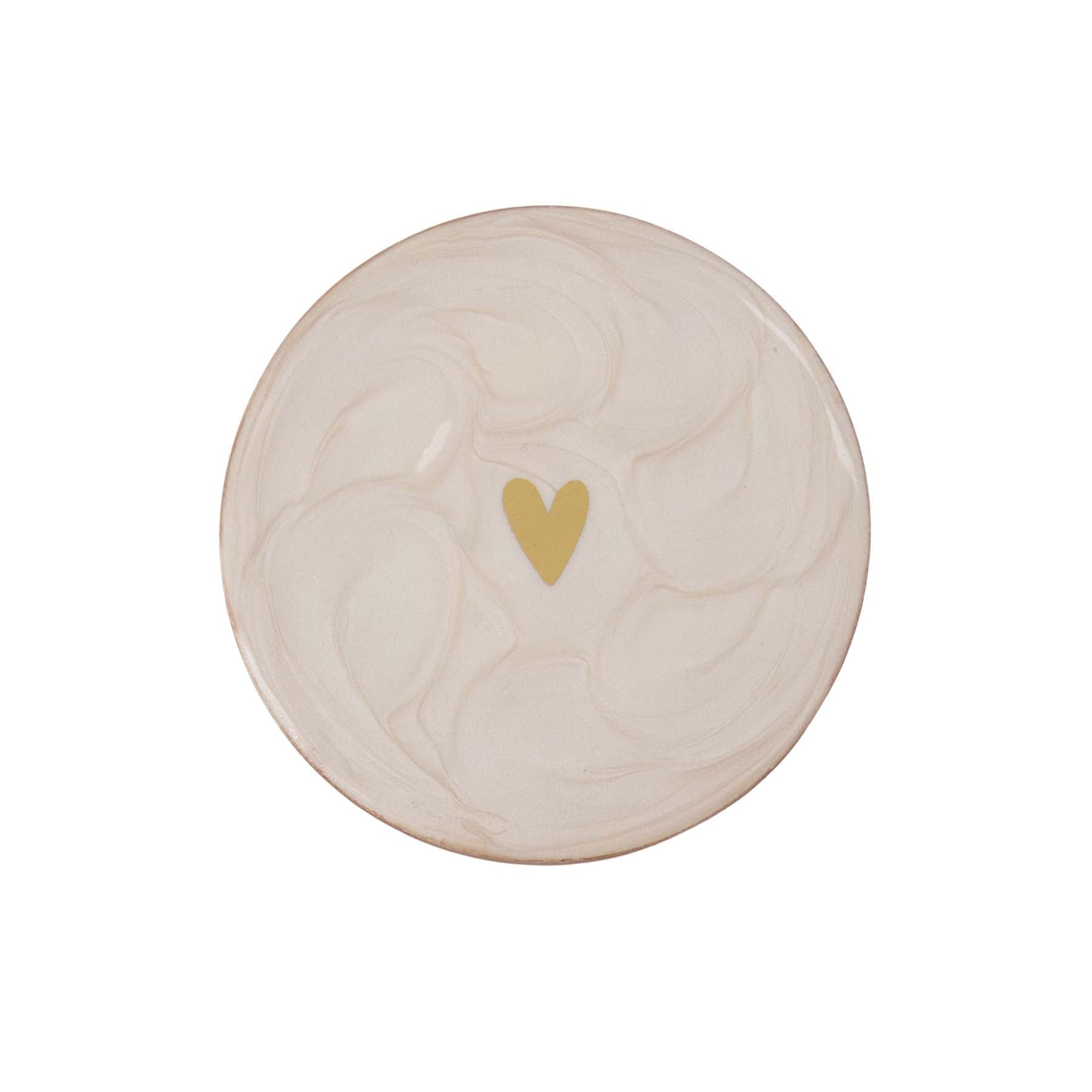 Set van 4 Onderzetters Parelmoer | Hartje-1