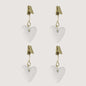 Set van 4 Tafelkleedhangers Hartje Wit Goud