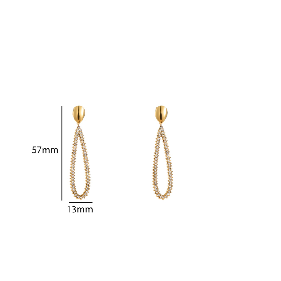 Shiny Oval Dangle E56435-2