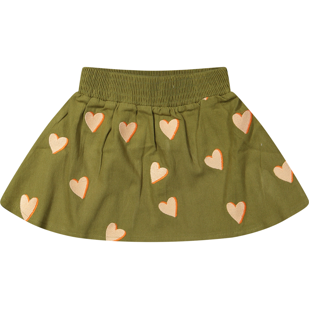 Skirt Ronja Twill Embroidery Hearts