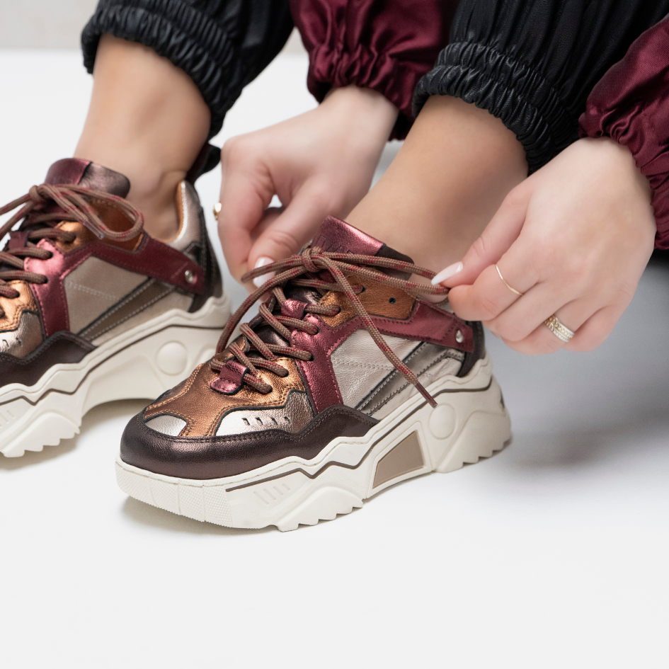Sneaker Pluto | Bordeaux-Brown