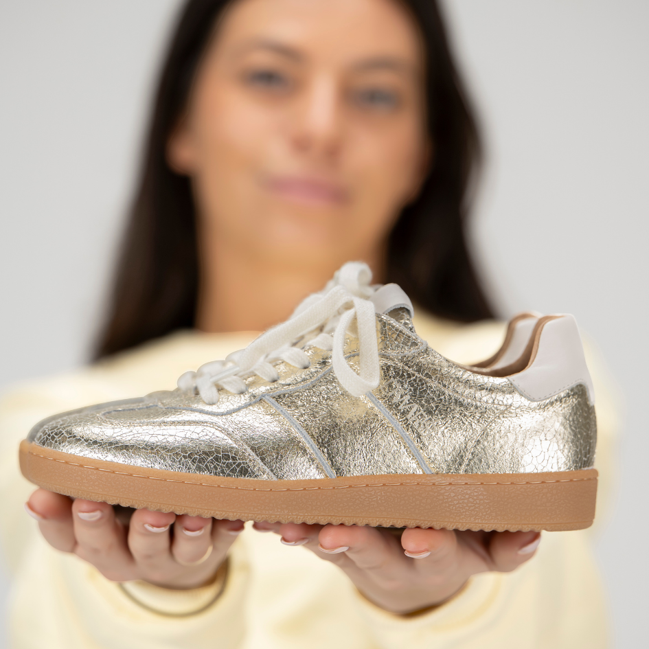 Sneaker Poona Crackled Champagne Off White