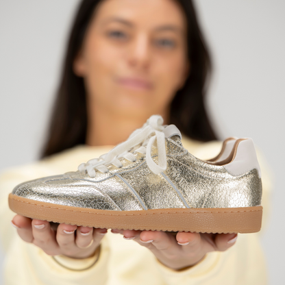 Sneaker Poona Crackled Champagne Off White