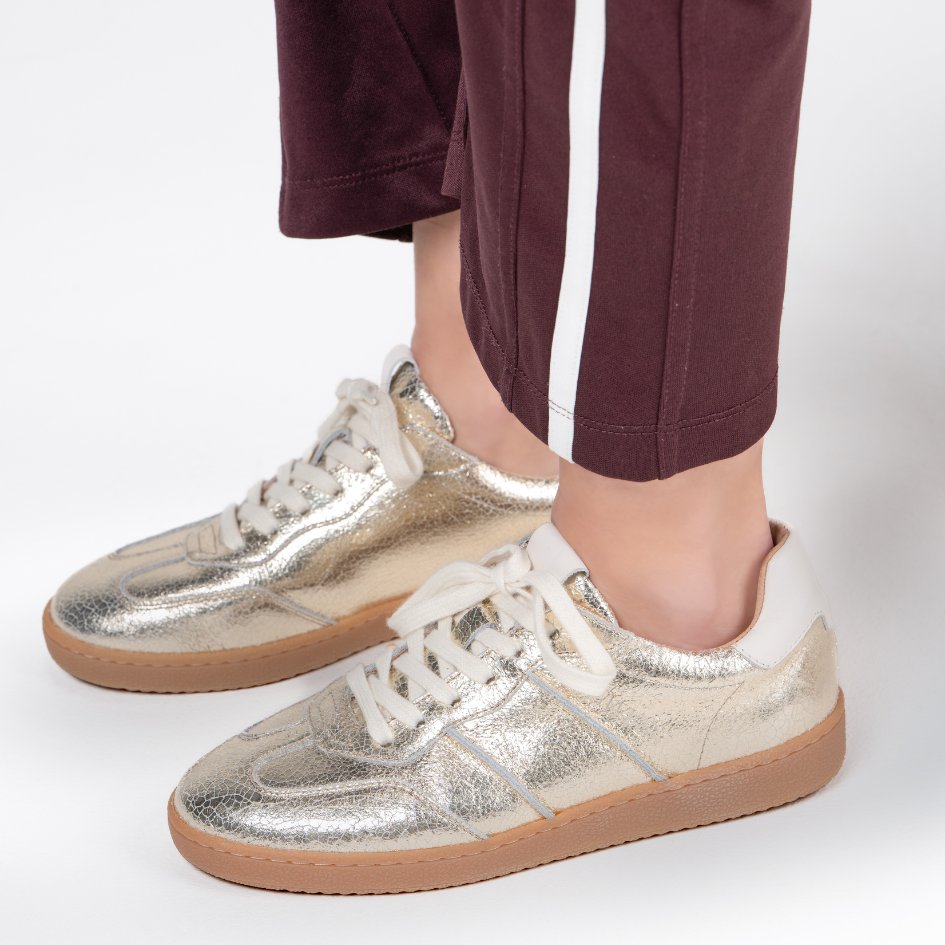 Sneaker Poona Crackled Champagne Off White