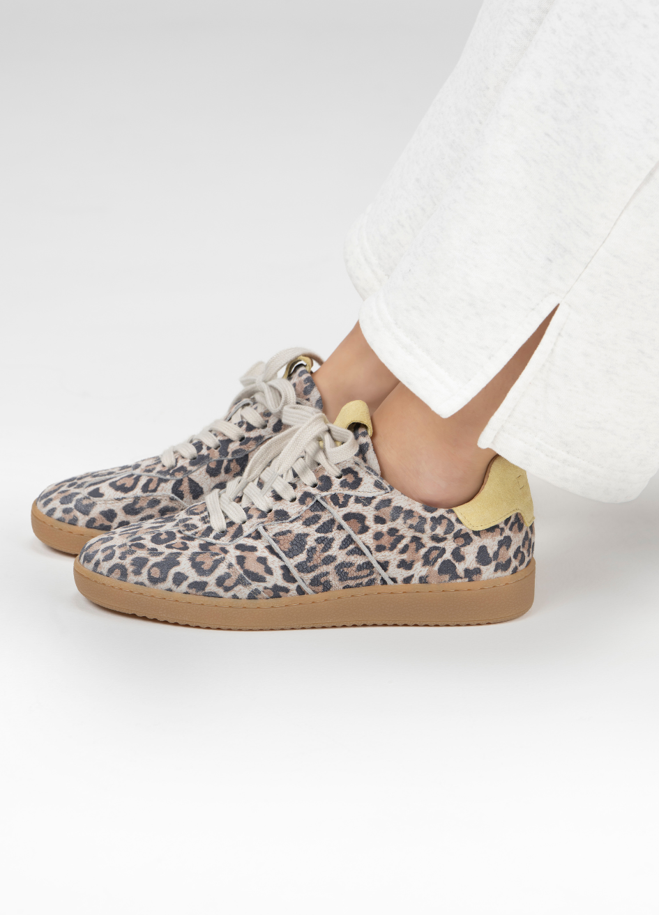 Sneaker Poona leopard Sand- Butter
