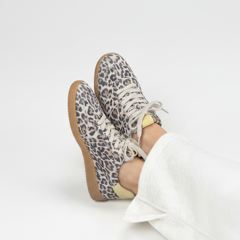 Sneaker Poona leopard Sand- Butter