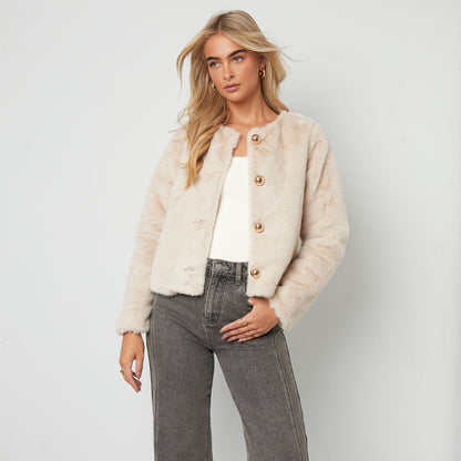 Soft luxe jas Sophie Beige