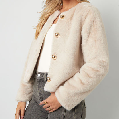 Soft luxe jas Sophie Beige