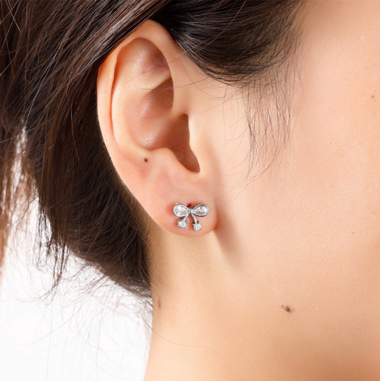 Sparkle Bow Stud E56166-1